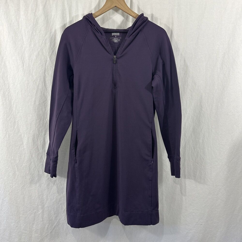 Duluth Trading Co Hot NoGA Purple Stretch Hooded Dress Womens M Outdoor Granola